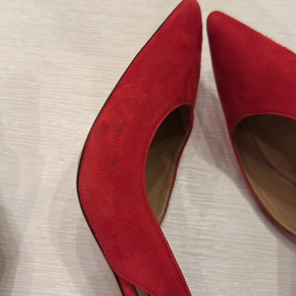 NWT AQUAZZURA Red Bow Tie Pointed toe Pumps size EU 39.5 - Picture 12 of 14